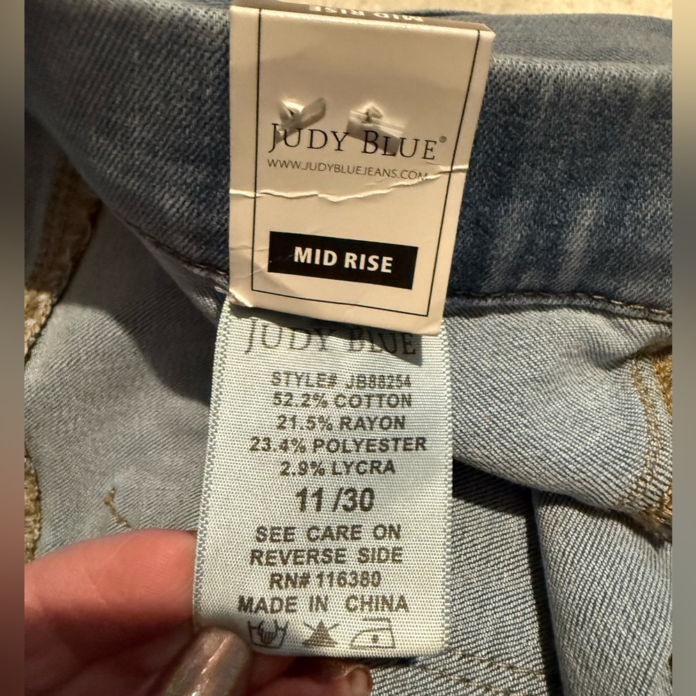 NWT Judy blue mid-rise skinny fit pull-on jeans in sz 11/30 - Picture 12 of 14